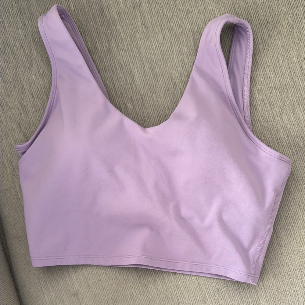 P'tula Purple Sports Bra with Wide Straps and Scoop Neckline